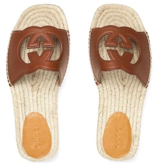 Gucci Interlocking G Cut-Out Slide Sandals - Picture 2 of 6